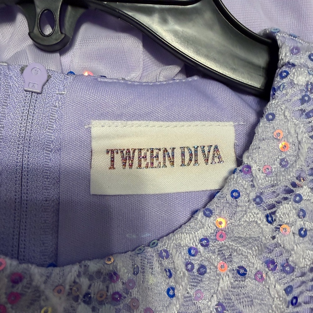 Tween Diva Lilac Sequin Dress